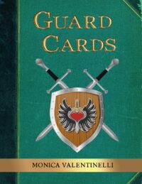 Guard Cards | Vintage green book cover, gold text, two crossed swords behind a shield